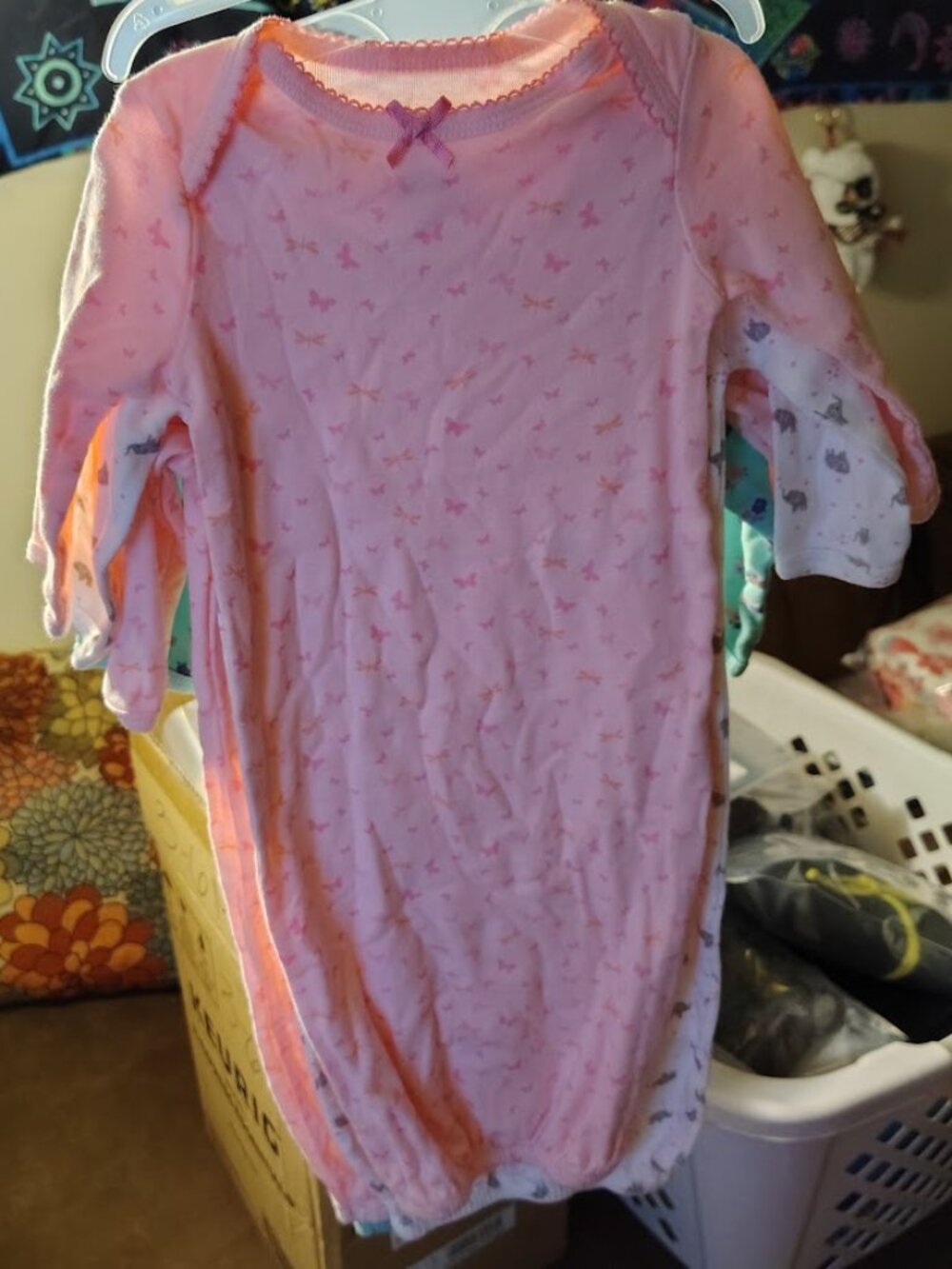 Infant Girls Set of 4 L/S Nightgowns 'Simple Joys by Carter's' Size 0-3 Months